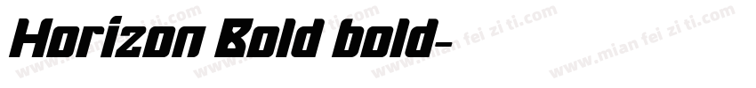 Horizon Bold bold字体转换